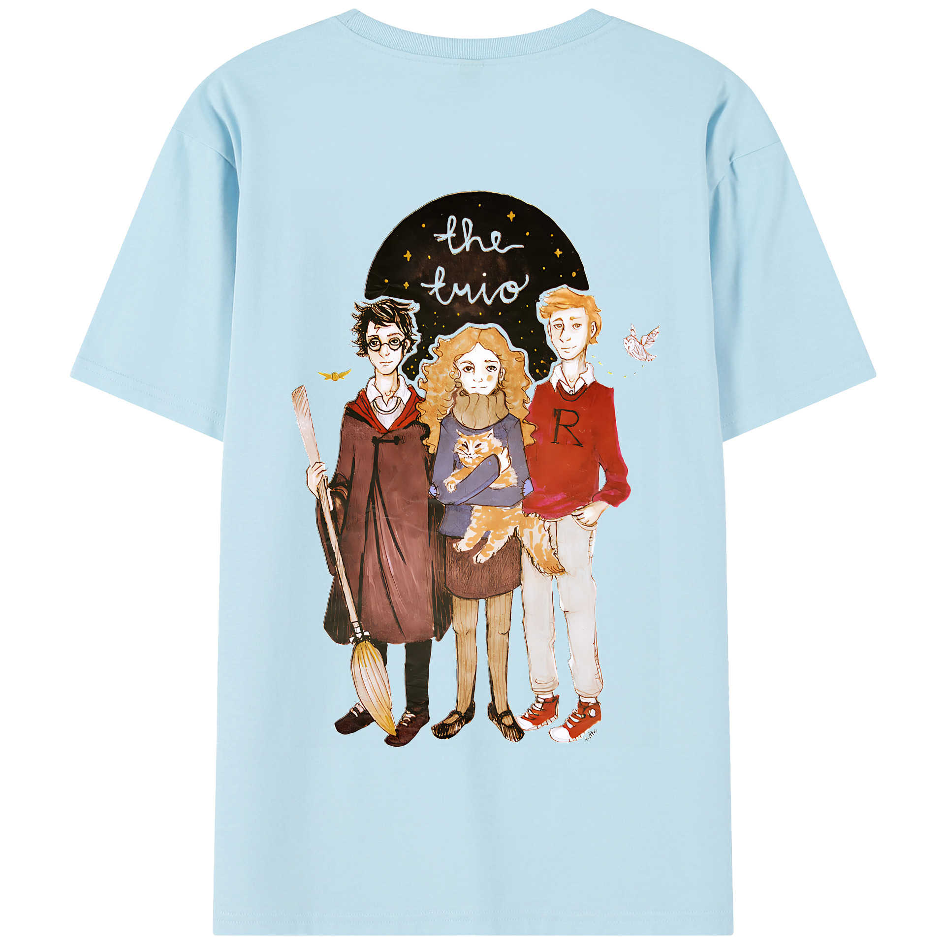 （画像用） Harry Potter ハリー・ポッターシリーズ 綿100％半袖Tシャツ（背面プリント）